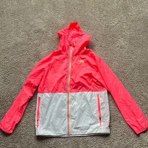 Girls north face rain jacket